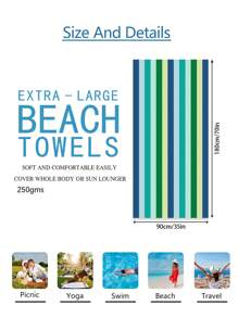 1 Stück mehrfarbiges Aquarell Regenbogen gestreiftes Strandtuch, Mikrofaser Strandtuch, super saugfähiges Strandtuch, Reise Strandtuch, Sport Pool Handtuch, Bad Camping Handtuch, Yoga Mädchen Damen Erwachsene Strandtuch