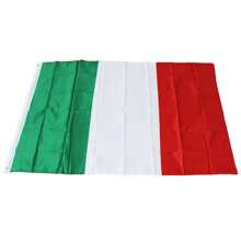 1 pièce Drapeau italien imprimé recto-verso (90 cm x 150 cm / 3 pi x 5 pi), drapeau national d'Italie de haute qualité, en tissu de polyester, couleurs vives, résistant aux UV, décoration de drapeau, décoration extérieure pour les vacances