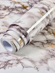 1 rollo de papel de contacto brillante, pegatinas de pared autoadhesivas, papel tapiz de PVC desprendible, es decir, papel tapiz con patrón de piedra de flores grandes que se puede pelar, adecuado para la cocina, el dormitorio, la sala de estar, la decoración de muebles de encimera, rollo de papel tapiz para decoración del hogar y renovación de muebles 40cm x 5m - Amarillo - Ver 9