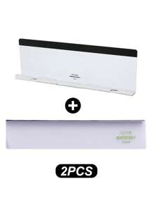 1pc/2pcs Clear Acrylic Computer Monitor Message Board, Modern Minimalist Self-Adhesive Notepad Stationery Mobile Phone Storage Sticky Memo Pad, Suitable For Back To School, Business, Study, Office