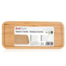 1 Stück Bambus-Holztablett Massivholztablett Rechteckiges Bambustablett Holzplatte Holztablett rundes Teetablett Brennen