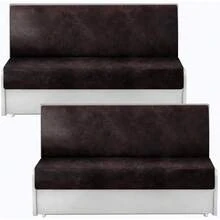 Look RV Dinette Cushion Covers - Stretchable Camper Cushion Slipcovers For Travel Trailer Couch, Washable (2 Backrest Cover & 2 Bench Cover,Brown) - Chocolate - View 8