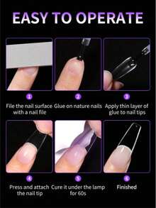 120Pcs/Box Full Cover Fake Nails Acrylic Nail Supplies Semi-Frosted Seamless Nail Clear Long Ballet Nail Tips