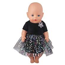 1 pièce Robe de poupée bébé reborn de 18 pouces, robe tulle à pois colorée mignonne, robe dopamine, vêtements d'été adorables et pour poupée, accessoire de jouet pour enfants, cadeau d'anniversaire, fête de vacances