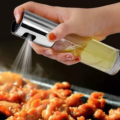 2 Peças Spray De Azeite Spray Pulverizador Borrifador Em Vidro E Inox
