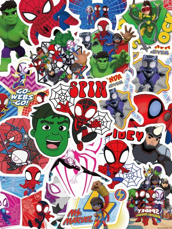 Disney 50 Pcs And His Friends Stickers, Cute Cartoon Creative Decoration For Back To School Gifts, Shelves, Storage Boxes, Journals, Phone Cases, Notebooks, Tablets, Skateboards, Guitars, Party, Luggage, Envelopes, DIY Decor