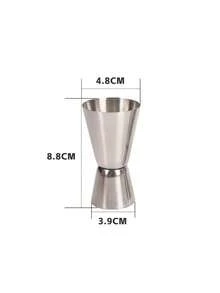 1 件加厚不锈钢双量酒器、量杯、酒吧用盎司杯、双头量杯、鸡尾酒杯，适合调酒派对的完美银色厨房工具，多种容量可选