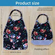 1pc Adult Bib - Elderly Meal Bib With Foldable Pocket Design, Prevent Falling Crumbs And Protect Clothing, Suitable For Dining, Elegant For Men & Women