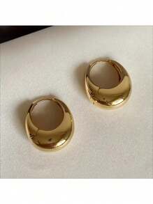 Chunky Thick Gold Hoop Earrings For Women – Bold And Contemporary Statement Jewelry With Sleek Polished Finish – Lightweight And Easy To Wear For Everyday, Office, Or Special Events – Secure Clasp For Worry-Free Comfort – Ideal For Enhancing Any Outfit With Confidence And Style – Great Gift Idea For Fashion-Forward Women And Teen Girls Who Appreciate Modern Elegance
