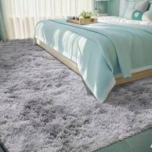 Super Soft Area Rugs For Living Room Fluffy Area Rugs With 4 Anti-Slip Rug Backing Grippers For Bedroom Non-Slip Plush Carpet For Playroom Soft Shaggy Rug For Nursery  Fuzzy Rug For Dorm Room Cool Color Palette Rugs For Girs And Boys Decorate Your Home! - Nhuộm tie-dye màu xám - Xem 6