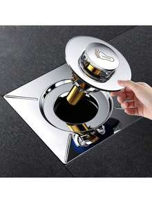 Universal Rounded Edge Floor Drain - Anti-Clogging, Fast Drainage For Bathroom Renovation & New Installation (Stainless Steel) Bathroom Accessories Bathroom Tools - Silver - View 8