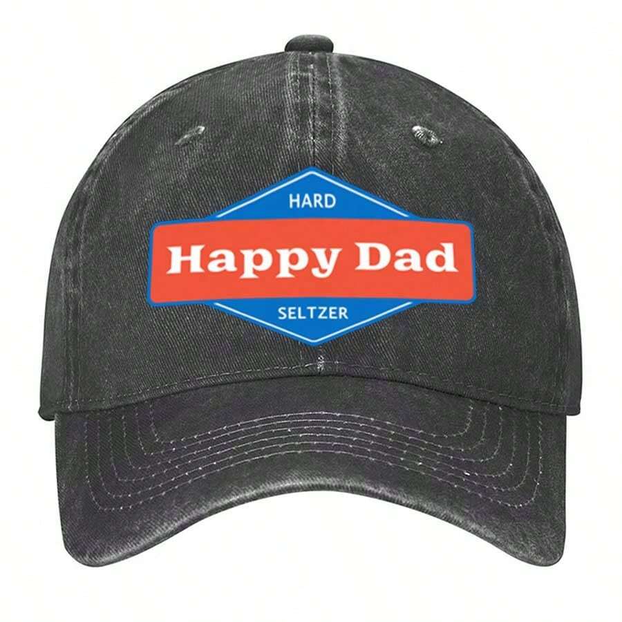 Gorras de béisbol lavadas con el logotipo de Happy Dad Seltzer