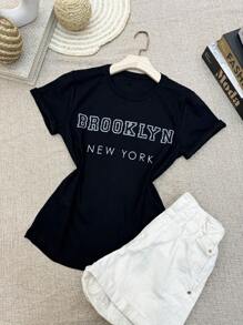 Camiseta Feminina BROOKLYN NEW YORK – Moda Casual com Toque New Yorker