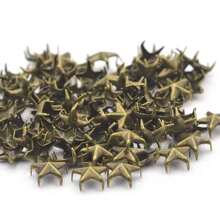50/100pcs/Pack Metal Silver Star Rivets DIY Clothes Shoes Bags Handmade Clothing Accessories Punk Leather Studs Spikes Spots Nails Head Buttons