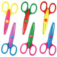 3/6pcs Handmade Scissor Set, Paper Cutting Craft Scissors, Multi-Function Scissors, DIY Paper Cutting, Cute Wavy Edged Scissors, Asymmetrical Scissors, Handcraft Design, Ideal For Craft, Home And School Use