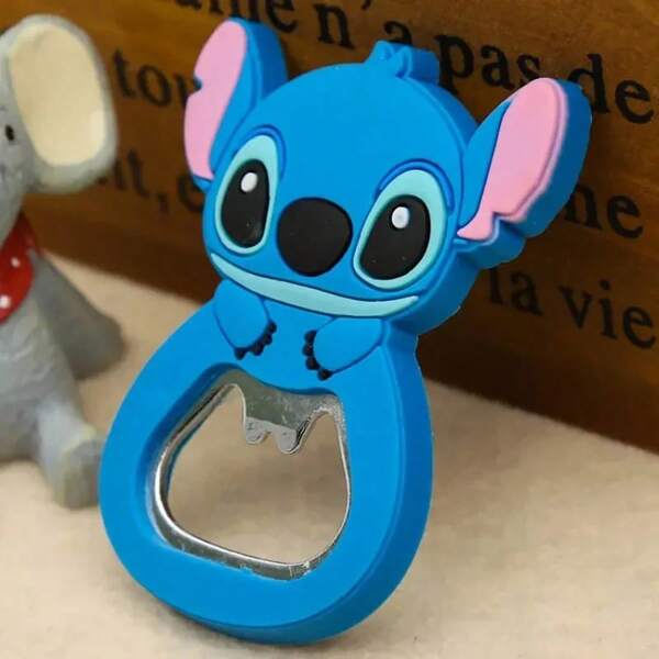 Disney Cartoon Disney Stitch Multifunctional Beer Bottle Opener Fridge Magnet Kawaii Portable Bottle Opener Supplies Gifts