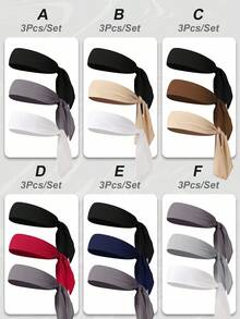 1条女士简约纯色弹力发带，几何图案户外吸汗透气时尚发饰，健身头巾发带吸汗带，学校用品，大学用品，秋冬季发带发饰，女士度假装扮优雅围巾女士头巾柔软头巾