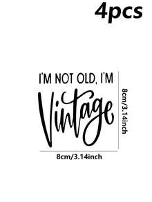 1 Stück vintage Buchstaben Wärmeübertragung Aufnäher - Bügelaufkleber zum Selbermachen für T-Shirts, Jeans, Rucksäcke - waschbare Polyester Applikation in Schwarz/Weiß