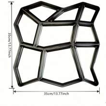 1 pièce Moule réutilisable pour pierre de passage, moule en plastique pour béton de 34,98 x 34,98 cm, pierre de passage DIY pour allées, pelouses, jardins, moule à ciment de pavage sans électricité