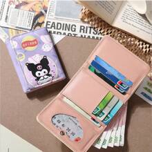 Kuromi Pachacuca Cute & Quirky Potato Chip Design Tri-Fold Wallet, Women's Small Coin Purse Card Holder