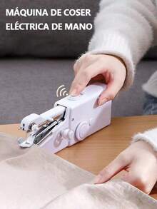 Máquina de coser eléctrica doméstica pequeña con pedal, Máquina de coser totalmente automática para el hogar, Máquina de coser portátil de mesa con luz y pedal ¡Suministro directo del fabricante! Máquina de coser eléctrica doméstica pequeña, recién actualizada. Diseño mini, portátil y manual, encendido con solo un botón, cómoda para tejidos gruesos. Incluye iluminación integrada, corte preciso y diseño con cuchilla para mayor comodidad. Excelente aliado para la costura en el hogar. - Blanco - Ver 2