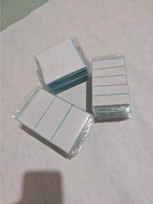 100pcs Solid Color Thermal Transfer Printing Paper Stickers Self-Adhesive 20*70mm/40*80mm/100*100mm Barcode Labels Scale Paper Thermal Printer Paper,Christmas - White - View 7