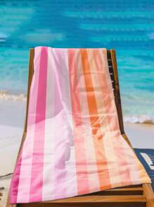 1 Stück mehrfarbiges Aquarell Regenbogen gestreiftes Strandtuch, Mikrofaser Strandtuch, super saugfähiges Strandtuch, Reise Strandtuch, Sport Pool Handtuch, Bad Camping Handtuch, Yoga Mädchen Damen Erwachsene Strandtuch