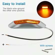 4 件装 LED 侧标志灯 - 防水镀铬，节能后指示灯，适用于卡车/轿车/巴士 - 4pcs - 查看 4