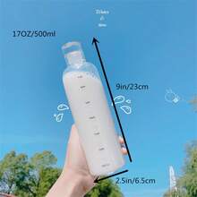 1pc High-Quality Portable Large Capacity Plastic Water Bottle Cup For Women - Multicolor - View 3