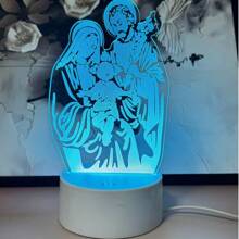 3D Acrylic 7-Color Touch Sensor Night Light, "Happy Family" Creative Gift, Home Decor, Holiday Gift, Bedside Lamp