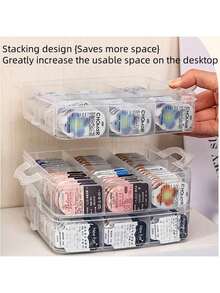 1 件便捷多层透明分体便携式隐形眼镜盒，适用于日常一次性隐形眼镜的存放