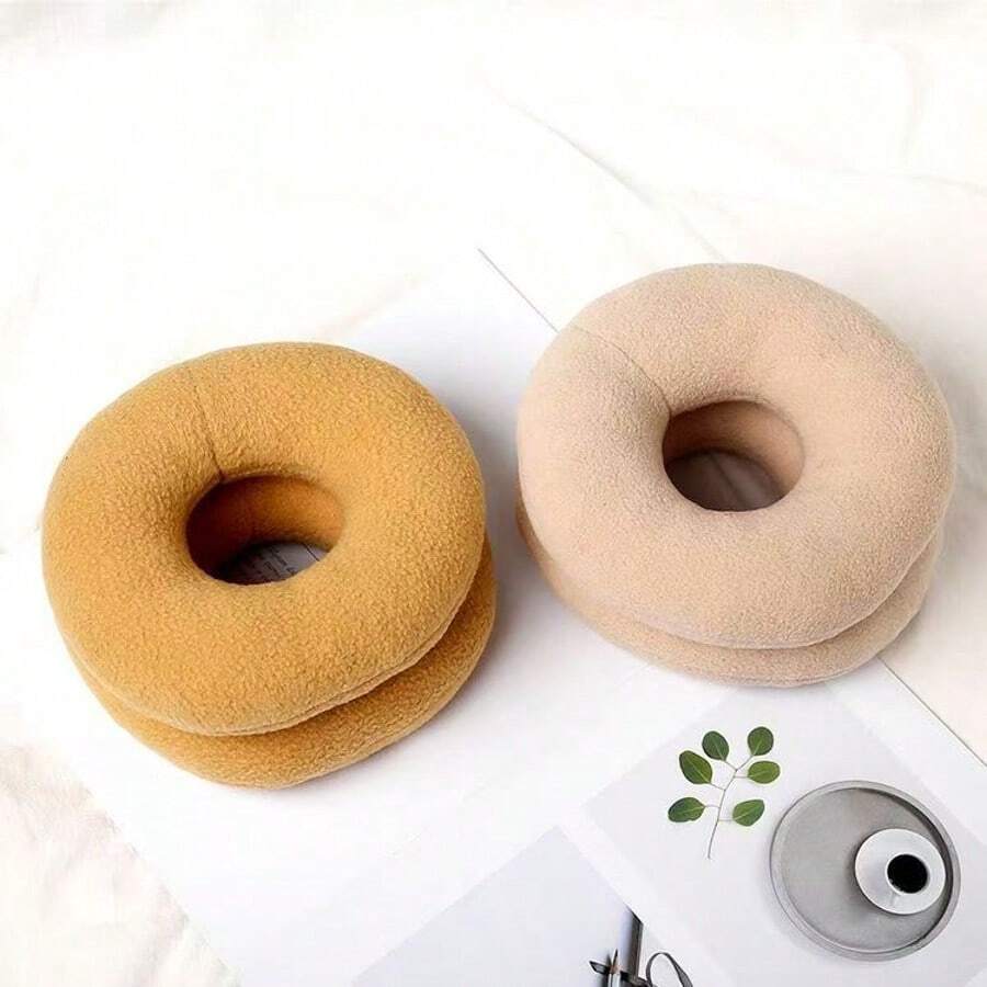 Soft Photography Prop Pillow, Textured Light Brown (Elastic), Used For Head Support Bag In Studio Bed/Basket Shooting, Cushion For Posing