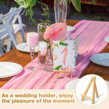 10 Stück/6 Stück/2 Stück Mini Holz Staffelei Ständer, kleine Holz Kunst Leinwand Staffelei Stativ, tragbarer A-Rahmen für Künstler, Basteleien, Visitenkarten, Fotos, Geschenke