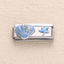 1PC Stainless Steel Bracelet Components, Accessories With Heart, Bow, Marine Creatures, And Elements Of Stars And Moon, DIY Making Jewelry For Bracelet, Can Be Freely Matched With Different Styles - Rectangle - View 4