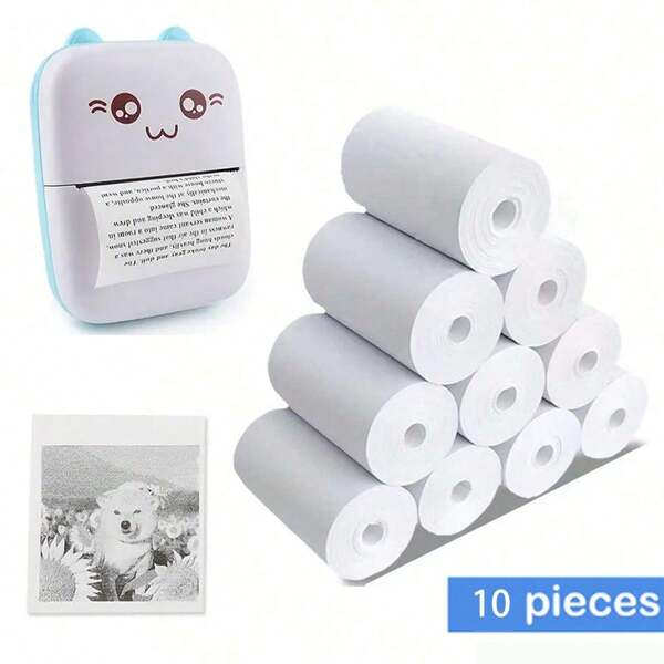 15rolls/10rolls/5rolls/1pack White Thermal Paper Receipt Rolls For Mini Printer, Size: 57mm*30mm