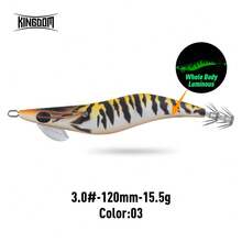 Kingdom EGI SHRIMPER Fishing Lures 2.5#/10g 3.0#/15.5g 3.5#/19.5g Squid Lure Lead Eging Lure Sinker Squid Jig Shrimp Baits Luminous Cuttlefish Bait Wobblers