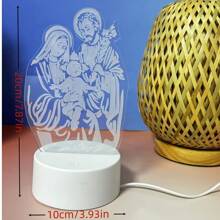 3D Acrylic 7-Color Touch Sensor Night Light, "Happy Family" Creative Gift, Home Decor, Holiday Gift, Bedside Lamp