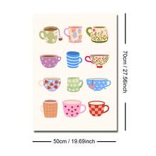1 tấm tranh treo tường hình tách trà cà phê nhiều màu có khung/không khung, in trên vải canvas, phong cách tối giản, trang trí nhà bếp, phòng ăn, phòng khách, trang trí nhà hiện đại - Nhiều màu - Xem 10