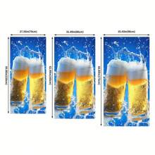 Asciugamano da spiaggia in microfibra estremamente morbido e con stampa vivace della birra - leggero, senza sabbia, asciugatura rapida, super assorbente, ideale per viaggi, nuoto, surf, yoga, campeggio e giorni in spiaggia, elementi essenziali da spiaggia