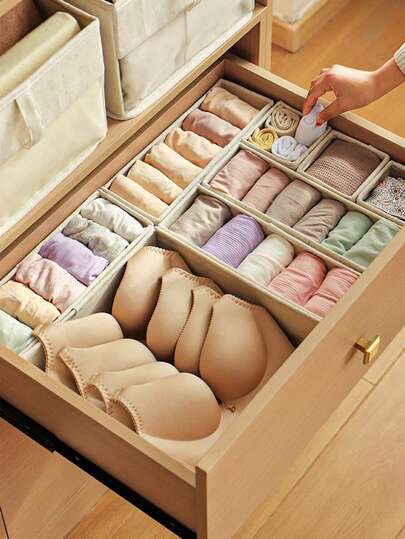 8 件/4 件/1 件可折叠收纳篮，衣物收纳盒，多功能收纳盒，适用于衣柜、架子、办公室和宿舍 - 适合存放衣服、杂物和家庭整理