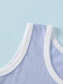 6 pièces/Set Vêtements de nuit d'été pour garçons 100% coton Ensemble débardeur et short, Ensemble pyjama jeune garçon motif espace fin