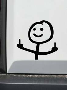 Süßer Cartoon lächelndes Gesicht Aufkleber, der einen delikaten Akzent an Autos, Laptops, Kühlschränken, Gepäck und anderen Alltagsgegenständen verleiht