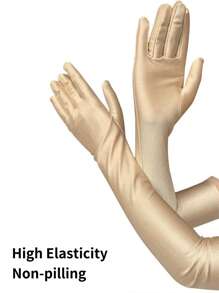 Manches de bras pour fêtes, mariages, événements et rassemblements. Gants de cyclisme et de conduite longue style haute élasticité en spandex pour femme, avec protection solaire. Le tissu est respirant, agréable pour la peau et résistant à l'effilochage.