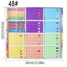 Set de 12/24/48/60 piezas de bandejas y cajas de almacenamiento para pintura de diamantes, juego de herramientas y accesorios para pintura de diamantes, cajas de almacenamiento para cuentas de manualidades DIY, mejor conjunto de regalos para amantes del arte de la pintura de diamantes