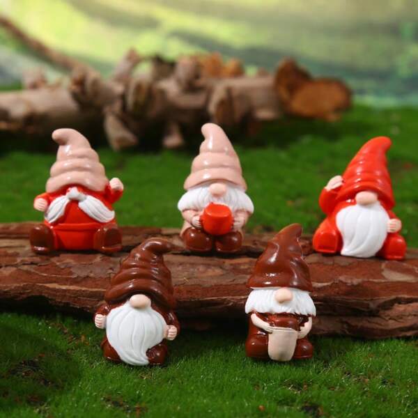 5/10/20pcs Mini Gnome Garden Decor, Light Up Your Miniature Landscape, Create Your Own Fairy Tale Corner