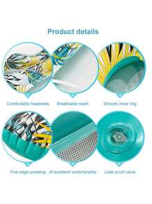 1 buc. Rând plutitor gonflabil cu imprimeu de frunze de fructe pătrate de vară, canapea gonflabilă cu spătar pentru adulți din PVC, placă plutitoare gonflabilă pentru piscină, pat plutitor gonflabil pentru piscină distractivă, scaun plutitor gonflabil pliabil, produse de agrement și divertisment acvatic pentru petreceri de carnaval la piscină, potrivit pentru petreceri la piscină, lac, râu, vacanță la mare, alegere ideală pentru sporturi de agrement acvatic, articole esențiale pentru plajă, accesorii pentru plajă