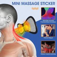 5pcs Mini Portable Electric Massage Patches, EMS Pulse Massager For Neck, Back, Waist, Buttocks, Legs, Arms And More, 8 Massage Modes (Massage, Kneading, Scraping, Pressing, Acupoint, Cupping, Activation, Shaping) And 19 Adjustable Intensities, Relieve Muscle Soreness And Fatigue (150mAh)