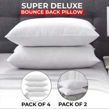 Hotel Quality Ultra Deluxe Pillows Pack Of 2 | Pack Of 4 Pillows Large Soft Bounce Back