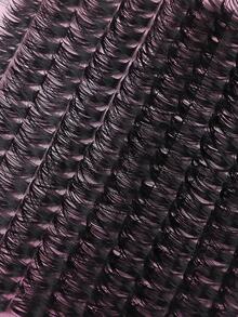 CMAYOME 800 件 D 卷睫毛延长套装，50D 60D 80D 100D 18-16 毫米 DIY 个人假睫毛，3D 水貂睫毛俄罗斯卷曲睫毛戏剧性凌乱适合化妆、角色扮演、全脸和日常佩戴，便携式日常使用睫毛簇、睫毛簇、单根睫毛、睫毛、假睫毛 - 黑色 - 查看 10