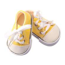 1 paire de chaussures de poupée, baskets en canevas pour poupée, chaussures de sport de couleur unie à la mode, convient aux poupées bébé reborn de 18 pouces, filles de 3 ans et plus, étudiants, accessoires de jouets pour enfants, cadeau d'anniversaire, fête de vacances